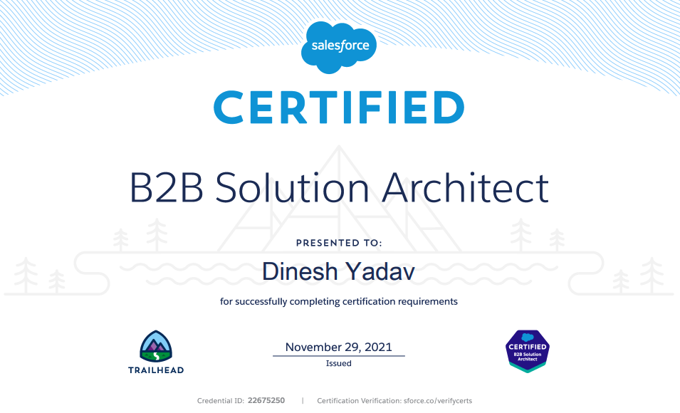 B2B Solution Architect Certificate