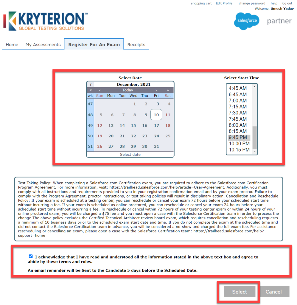 How to Register for Salesforce Certification Exam in Webassessor? DYDC