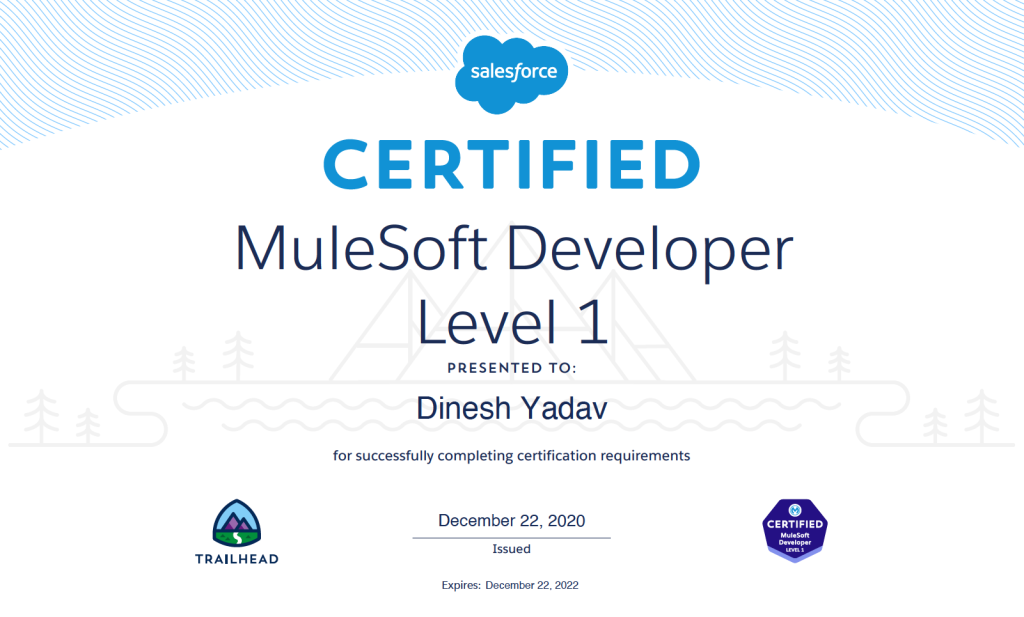 Mulesoft Developer Level 1 Certificate
