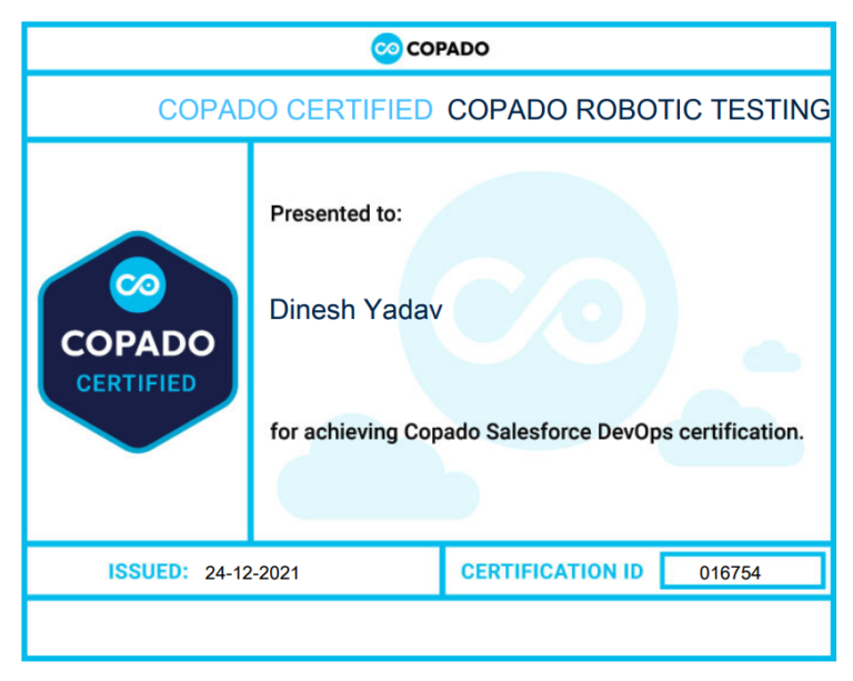 Copado-Robotic-Testing Prüfungsinformationen