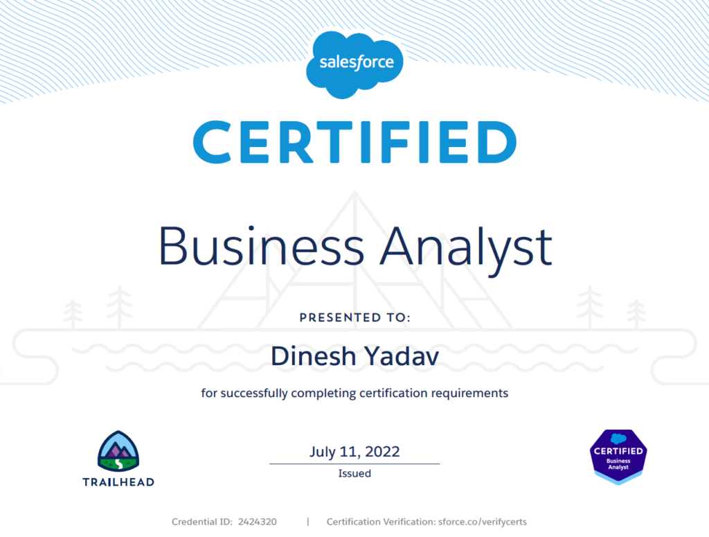 Salesforce Business Analyst Certification