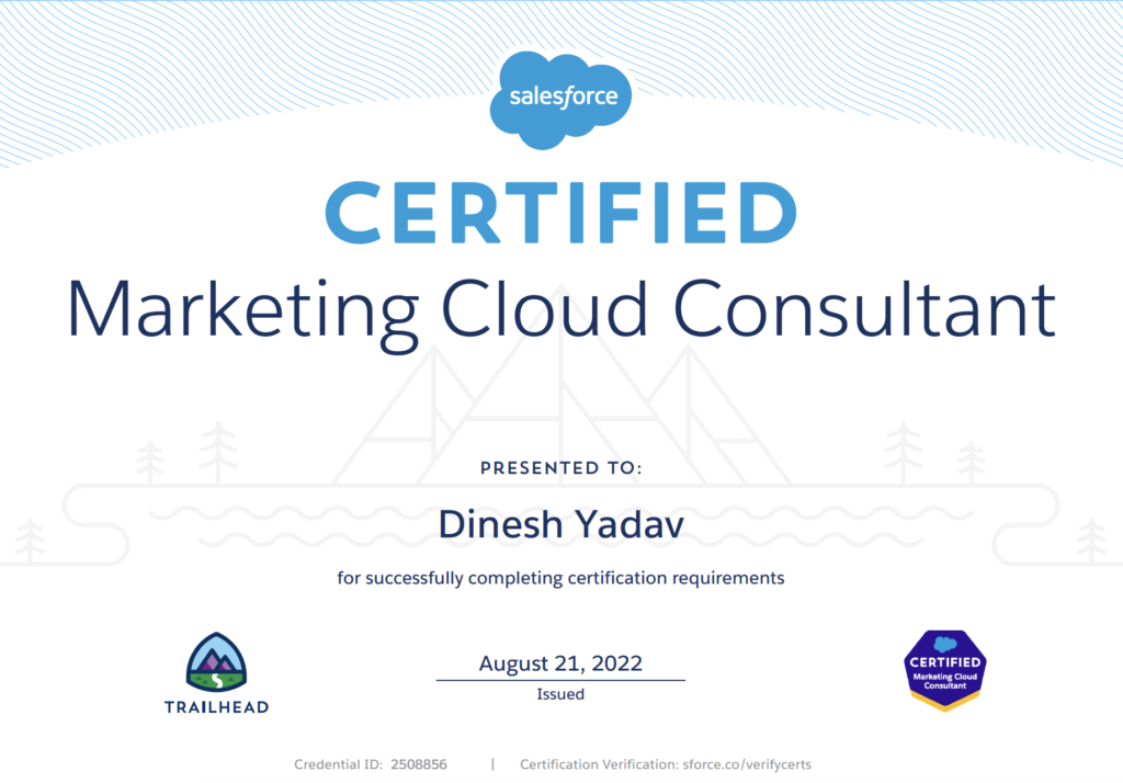 Salesforce Marketing Cloud Consultant Certification